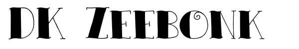 DK Zeebonk font preview